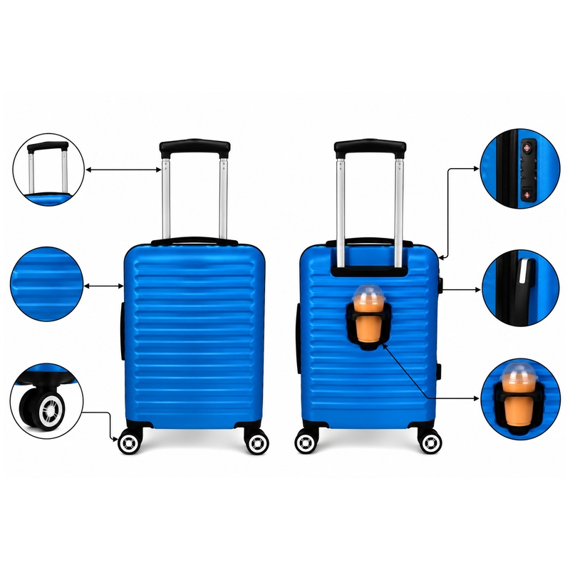 (image for) T-HC-US-1861 Blue EasyJet Approved Cabin Suitcase
